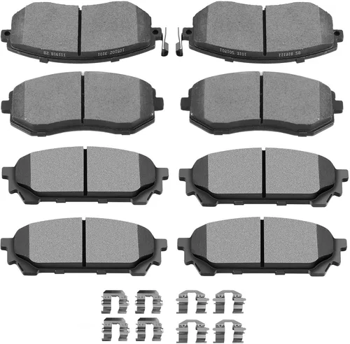 Miniatura 25 de Juego de pastillas de cerámica, D374 D621 D948 SCITOO 8 piezas de pastillas de freno delanteras y traseras para Honda Civic del Sol 1994-1997