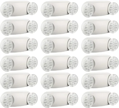Miniatura 15 de Paquete de 6 luces de emergencia para negocios, con batería de respaldo, cable duro, certificado UL 924, CA 120/277V, iluminación de emergencia LED