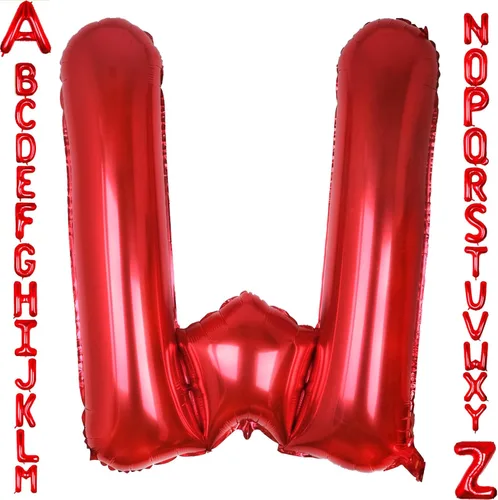 Miniatura 55 de AULE Globos de helio con letra roja S, de 40 pulgadas, grandes, gigantes, de lámina de mylar, rojos, para decoraciones de cumpleaños, aniversarios