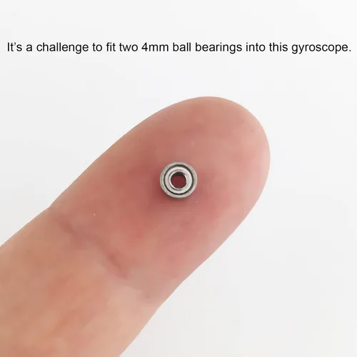 Miniatura 5 de DjuiinoStar Giroscopio de servicio pesado (rotor de acero inoxidable sólido): velocidad inicial 8,000 RPM, robusto y estable; proporciona muy buena