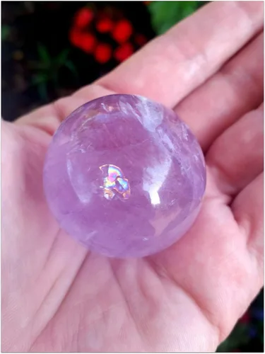 Miniatura 4 de Bolas Baoding de cristal de amatista de 1.4 pulgadas, pequeñas bolas curativas de cuarzo morado, bolas de mano para terapia de manos, alivio