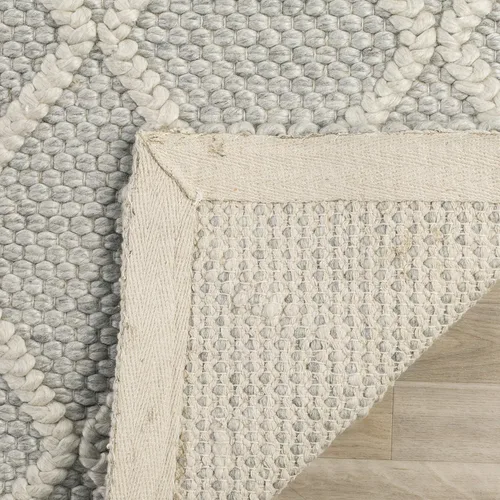 Miniatura 12 de SAFAVIEH Colección Natura - Alfombra decorativa de 2 x 3 pies, gris, hecha a mano de lana y viscosa, ideal para áreas de alto tráfico en entrada