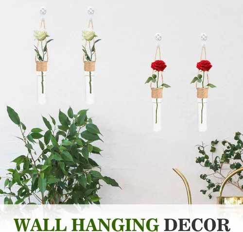 Miniatura 2 de ARTORA Maceta de cristal colgante para propagación de plantas, terrario, montaje en pared, florero decorativo para cultivo de plantas hidropónicas