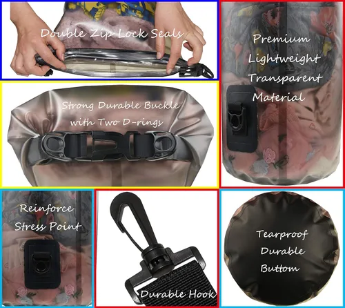 Miniatura 3 de Bolsa impermeable Freegrace: bolsa impermeable ligera con sellos y funda impermeable, flota en el agua, mantiene el equipo seco para kayak, playa
