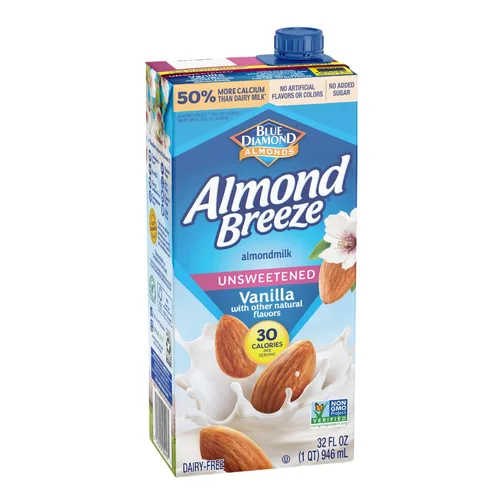 Miniatura 4 de Almond Breeze Leche de almendras sin lácteos, vainilla sin azúcar, 32 onzas líquidas