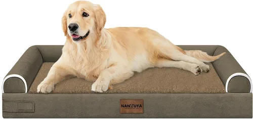 Miniatura 128 de Cama ortopédica lavable para perros medianos y grandes: cama con cojines de apoyo para perros medianos y grandes, cama impermeable de espuma tipo