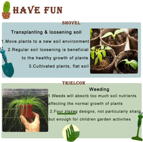 Miniatura 4 de Juego de herramientas de jardinería para niños, pala de mano para niños, mini herramientas de jardín para niños, herramientas de jardinería