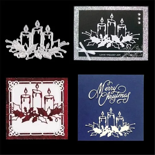 Miniatura 8 de Troqueles para álbum de recortes, troqueles de metal de Navidad para hacer tarjetas, plantilla de perforación para manualidades de papel, plantillas