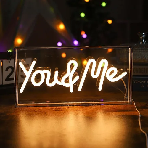 Miniatura 23 de Letrero de neón LED para fiesta, escritorio, dormitorio, hogar, cumpleaños, decoración artística con USB
