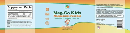 Miniatura 2 de Raise Them Well Mag-Go Kids Polvo de Magnesio para Niños Alivio del Estreñimiento (Sin Sabor) 140 Porciones por Tubo