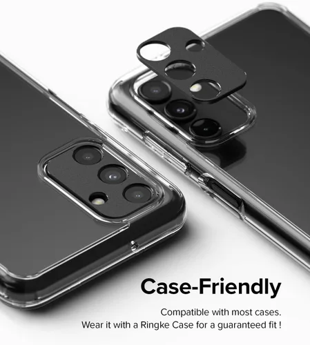 Miniatura 7 de Ringke Estilo de cámara compatible con Samsung Galaxy A13 5G protector de lente de cámara, marco de aluminio resistente adhesivo - negro