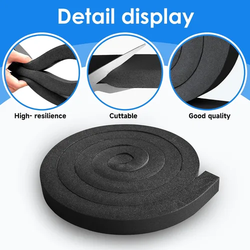 Miniatura 3 de Tira de sellado para ventana de aire acondicionado, 1 pulgada de ancho x 1 pulgada de alto, ajuste universal para aire acondicionado portátil