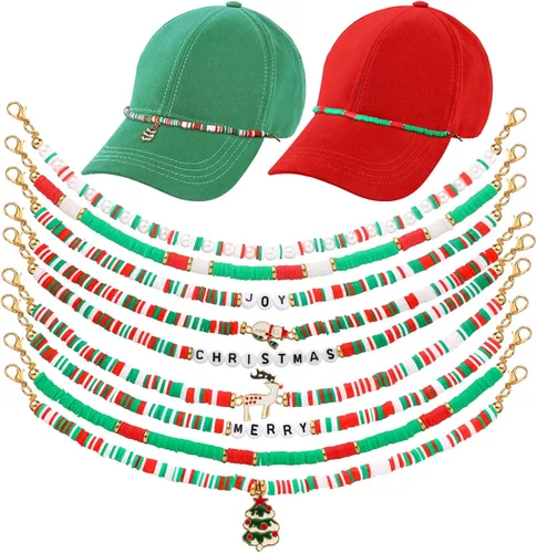 Miniatura 9 de Geyoga 9 unidades de cadenas para sombrero de camionero, dijes de sombrero de camionero para mujeres y hombres, decoración de billetes, cadena