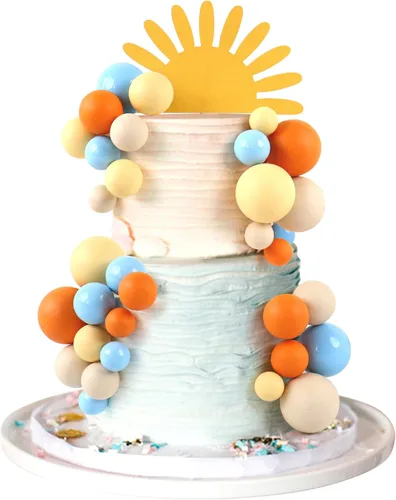 Miniatura 9 de 24 adornos dorados con purpurina para cupcakes con texto en inglés "You are My Sunshine", para baby shower, baby shower, revelación de género