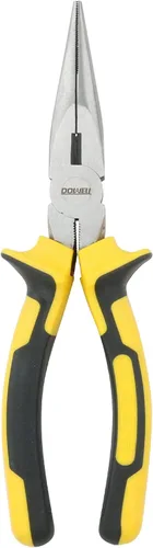 Miniatura 8 de DOWELL Alicates de punta de aguja, alicates de punta larga de 8 pulgadas con cortador de alambre para joyería, construcción de acero al níquel cromo