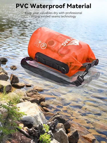 Miniatura 3 de HEETA Bolsa Seca Impermeable para Mujeres y Hombres, 5L/10L/20L/30L/40L Tapa Enrollable Bolsa de Almacenamiento Seca Ligera Mochila con Funda