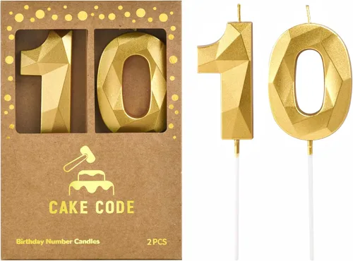 Miniatura 28 de Velas de 7 cm de Oro Cristal Número 17 para Pastel de Cumpleaños, Velas de Oro y Número para Celebración de Fiesta
