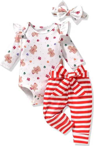 Miniatura 114 de Aalizzwell Conjunto de mameluco acanalado para bebé recién nacido prematuro para otoño e invierno