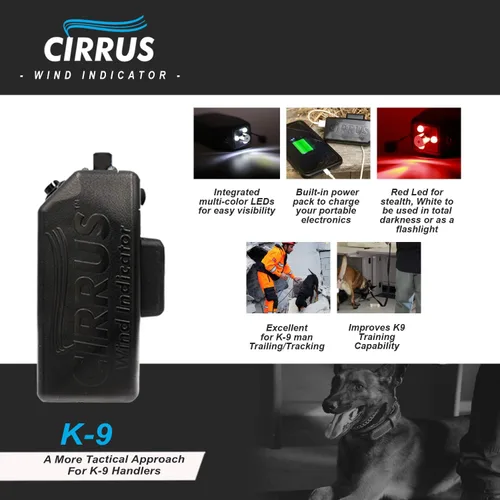 Miniatura 6 de Cirrus Indicador de viento - K9 Indicador de humo de entrenamiento de aroma para perros con linterna LED y banco de energía - Detector recargable