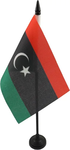 Miniatura 95 de AZ FLAG Sierra Leone Bandera de mesa 5'' x 8'' - Bandera de escritorio de Sierra Leona 21 x 14 cm - Bastón y base de plástico negro