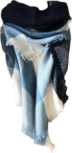 Miniatura 111 de Wander Agio - Bufanda envolvente con diseño a cuadros o triangular para mujer, cálida y larga, de punto, sensación de cachemira, chal