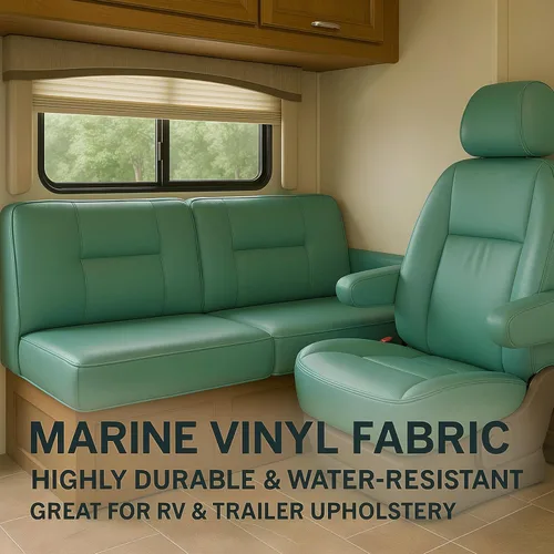 Miniatura 4 de Aqua Marine Vinyl Fabric: Aqua Sample (2.5" x 4.5") Upholstery Faux Leather: Waterproof, UV-Resistant, Boats, Indoor/Outdoor Seats, Automotive, Soft