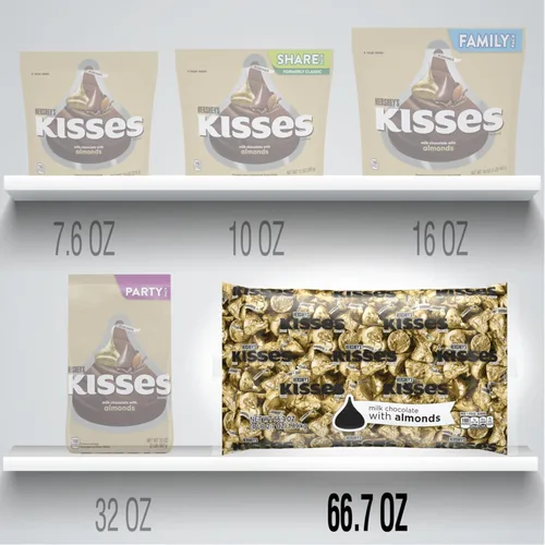 Miniatura 2 de Chocolates con leche Kisses, 66.67 onzas