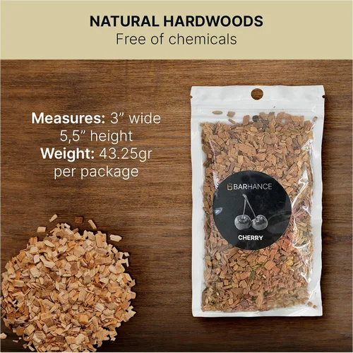 Miniatura 7 de Virutas de madera para ahumar cócteles – Roble, Pecana, Cereza, Virutas de madera de manzana para ahumar cóctel – Chips de ahumar para whisky