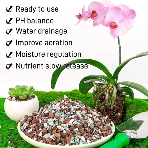 Miniatura 3 de Mezcla de suelo para bonsái de 2 cuartos, lava, corteza, roca volcánica, zeolita verde y perlita, mezcla orgánica natural para plantas en maceta