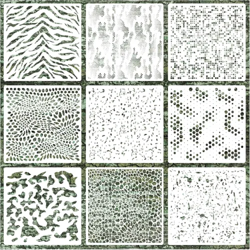 Miniatura 8 de 9 plantillas de camuflaje para pintura en aerosol, plantillas de patrón de camuflaje, plantillas de pintura de camuflaje digital reutilizables