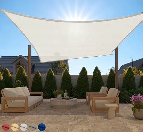 Miniatura 21 de GORILLA GRIP Toldo rectangular resistente con protección UV, resistente a la decoloración, desgarros y al óxido, bordes curvos que bloquean la luz