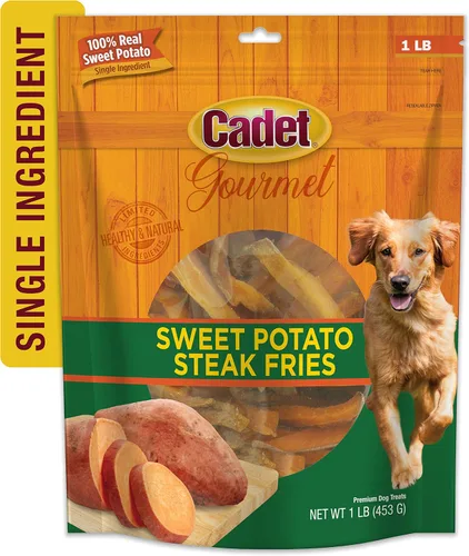 Miniatura 8 de Cadet Golosinas gourmet de batata fritas para perros, golosinas saludables y naturales de entrenamiento para perros pequeños y grandes