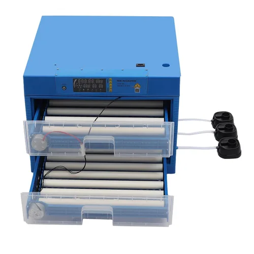 Miniatura 5 de Incubadora de 128 huevos con giro automático de huevos y control de humedad, incubadoras de uso general de 2 capas para incubar huevos con giro
