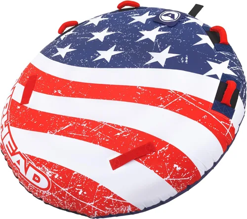SportsStuff Airhead Stars and Stripes - 1 tubo remolcable para navegación y deportes acuáticos, fabricado en los Estados Unidos, cubierta de nailon