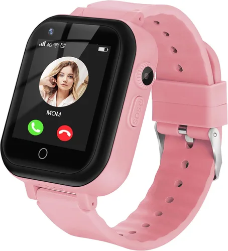OKYUK Reloj inteligente con GPS 4G para niñas y niños, IP67, impermeable, deportivo, reloj inteligente para niños, con cámara, WiFi, videollamada,