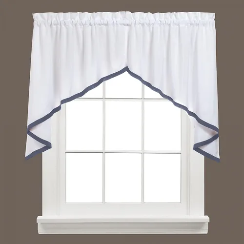 Miniatura 3 de SKL Home Sutton Cenefa para ventana, 18 x 38 pulgadas, Burdeos