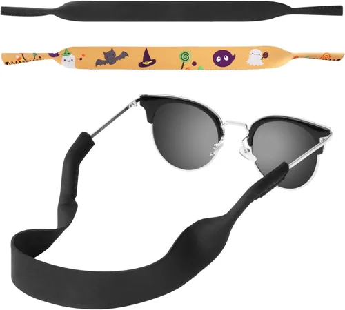 Miniatura 15 de MoKo Retenedor de lentes de neopreno (paquete de 2) de ajuste universal, retenedor de lentes de sol deportivos sin cola, correa de gafas de sol