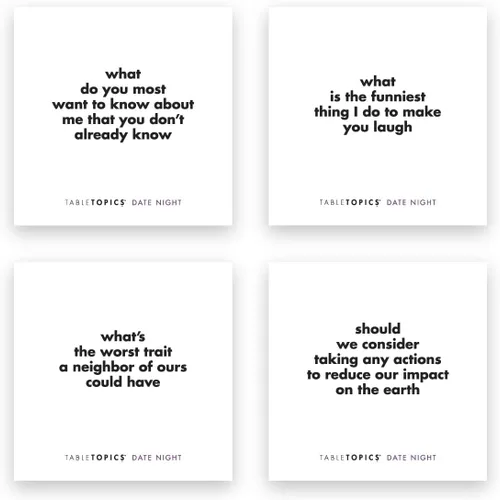 Miniatura 6 de TableTopics Juego de cartas de preguntas para citas nocturnas: 135 tarjetas de inicio de conversación para noches románticas, tiempo de calidad
