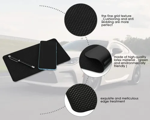Miniatura 3 de Alfombrilla antideslizante mágica extra grande de 10.2 x 5.9 in para tablero de instrumentos de automóvil, alfombrilla adhesiva para teléfono