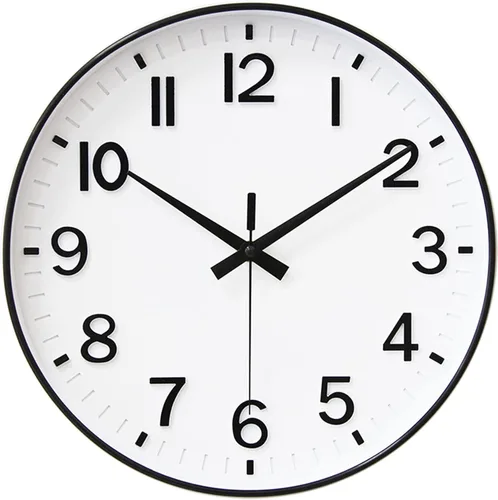Miniatura 28 de HZDHCLH Reloj de pared de cuarzo moderno, funciona con pilas, 12 pulgadas, silencioso, sin tictac, números 3D, reloj redondo para pared, reloj