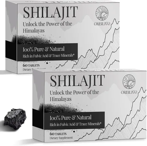 Miniatura 14 de Shilajit Tablets 1000 MG, 100% orgánico del Himalaya, suplemento Shilajit rico en ácido fúlvico y minerales traza para hombres y mujeres, energía