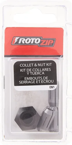 Miniatura 4 de RotoZip CN1 Kit de boquilla y tuerca de repuesto, color plateado
