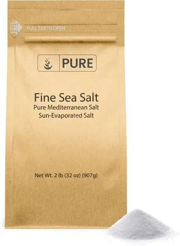 Miniatura 4 de Pure Original Ingredients Paquete de cloruro de magnesio y sal marina fina (2 lb) polvo fino, grado alimenticio