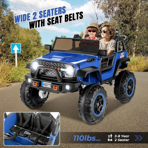 Miniatura 3 de Hikole - Vehículo de paseo de 24 V para niños grandes, vehículo todoterreno de 2 plazas con control remoto, 2WD/4WD conmutable, asientos extra Rosa