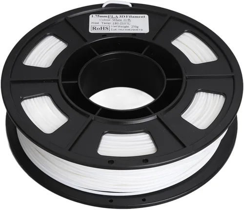 Tyenaza Filamento de impresora 3D, blanco de 0.069 in, 8.8 onzas, peso neto de 180 a 410.0 °F para reemplazo de recarga de impresión 3D