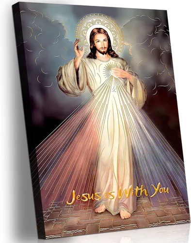 Miniatura 13 de Cuadro enmarcado de cruz de Jesús en lona para pared, arte impreso en blanco y negro, pintura cristiana, póster inspiradora, Jesús católico