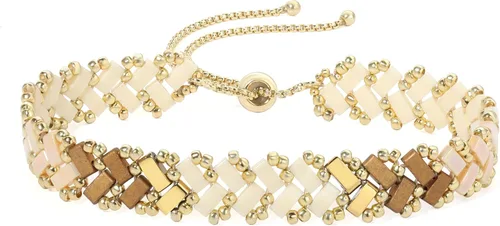 Miniatura 17 de SIXFOX Dainty Link Charm Bracelet For Women Trendy Pearl Beaded Bracelet With Natural Adjustable Statement Bracelet Jewelry Gifts for Bridesmaid
