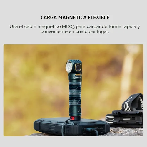 Miniatura 8 de OLIGHT Perun 3 - Linterna frontal recargable, 3000 lúmenes LED con luz roja, lámpara frontal impermeable con diadema para campamento al aire libre
