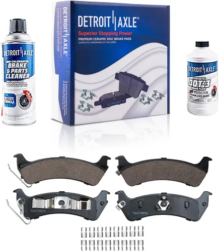 Miniatura 46 de Detroit Axle - Kit de freno delantero para Dodge Ram 1500 Durango Dakota Chrysler Aspen Dakota Driver Side Disco Freno Pinza de freno de cerámica