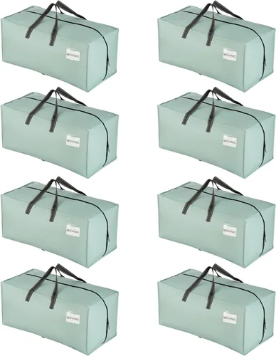 Miniatura 52 de VENO Paquete de 2 bolsas de mudanza, correas de mochila, mudanza, cajas de almacenamiento universitario, con tapas, resistentes, extragrandes, asas